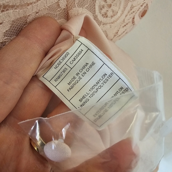 BB Dakota Pink Rose Smoke Lace Illusion Dress - Picture 10 of 10